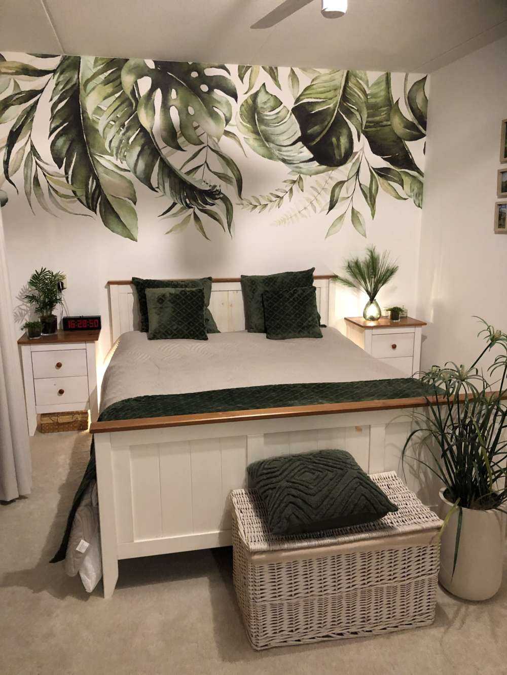 Tropiska akvarellblad