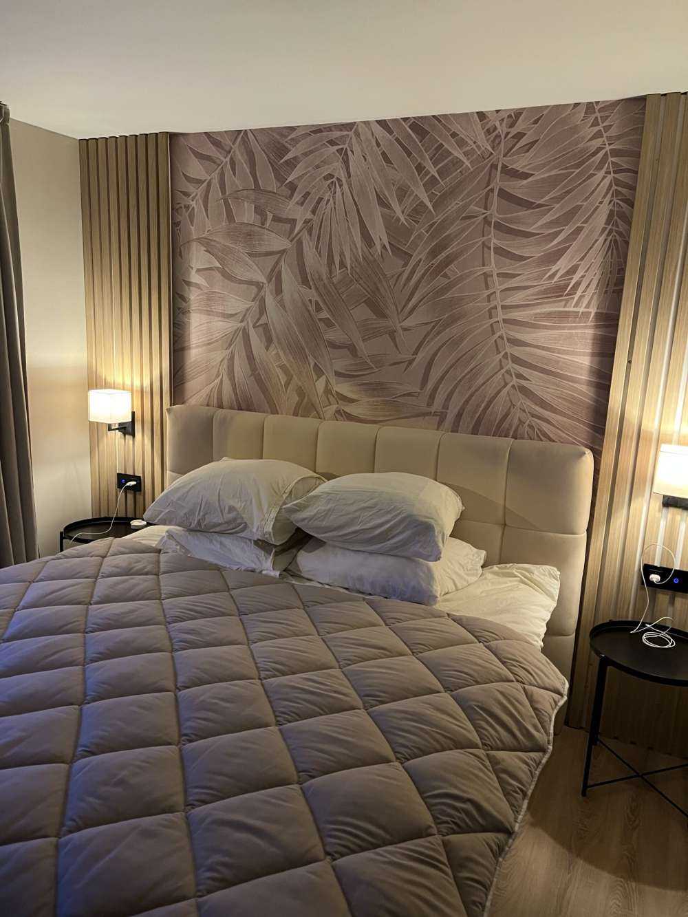 Strukturerade palmblad, beige