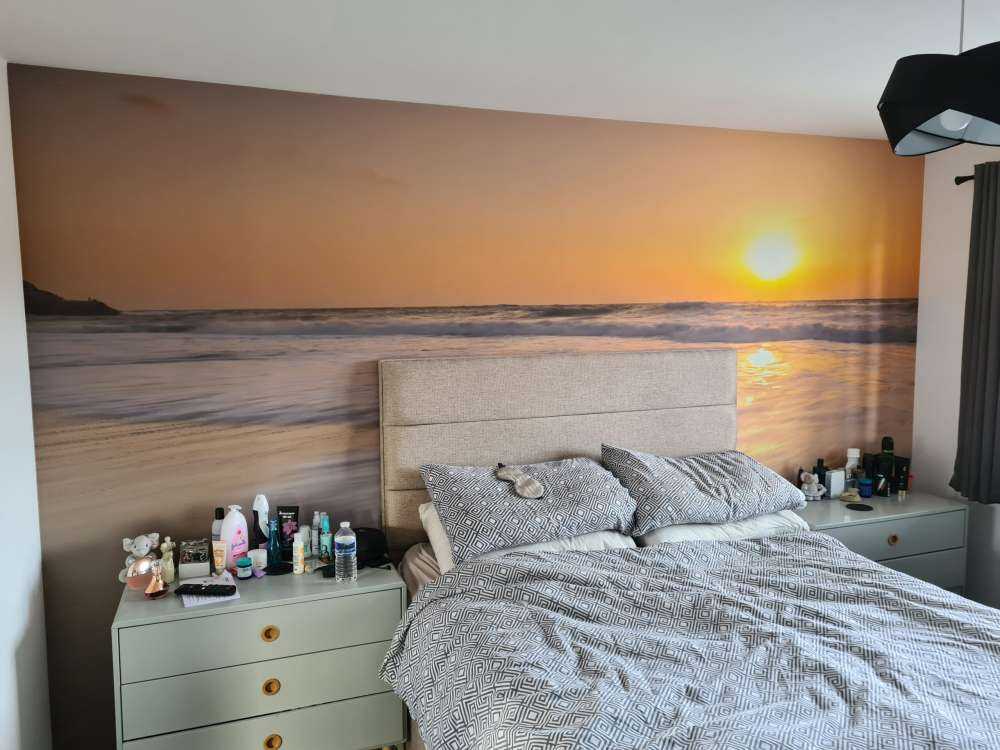 Solnedgang ved stranden
