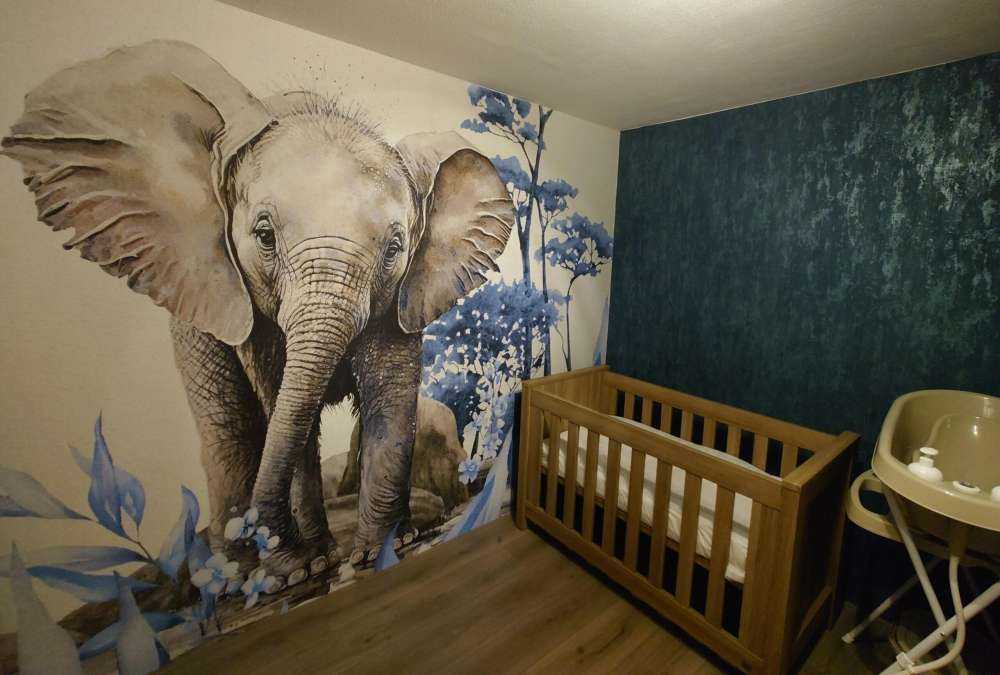 Elefant i jungelen blå