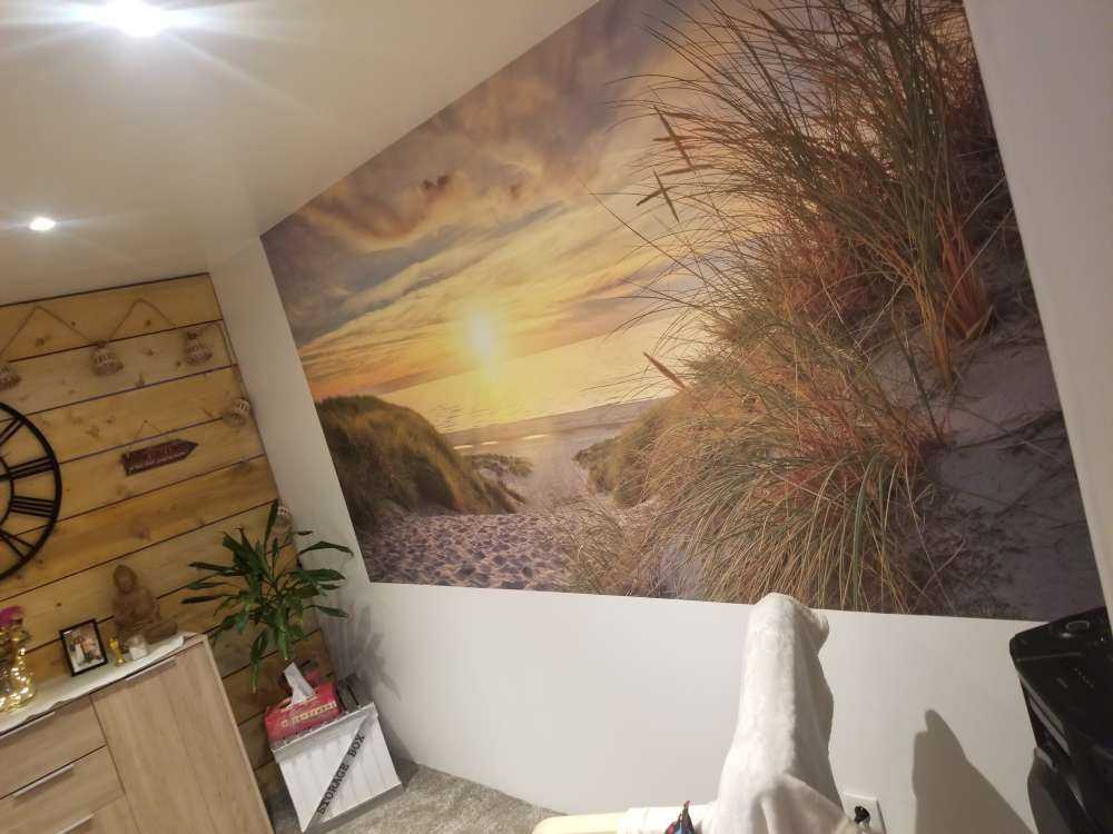 Solnedgang på sanddynestranden