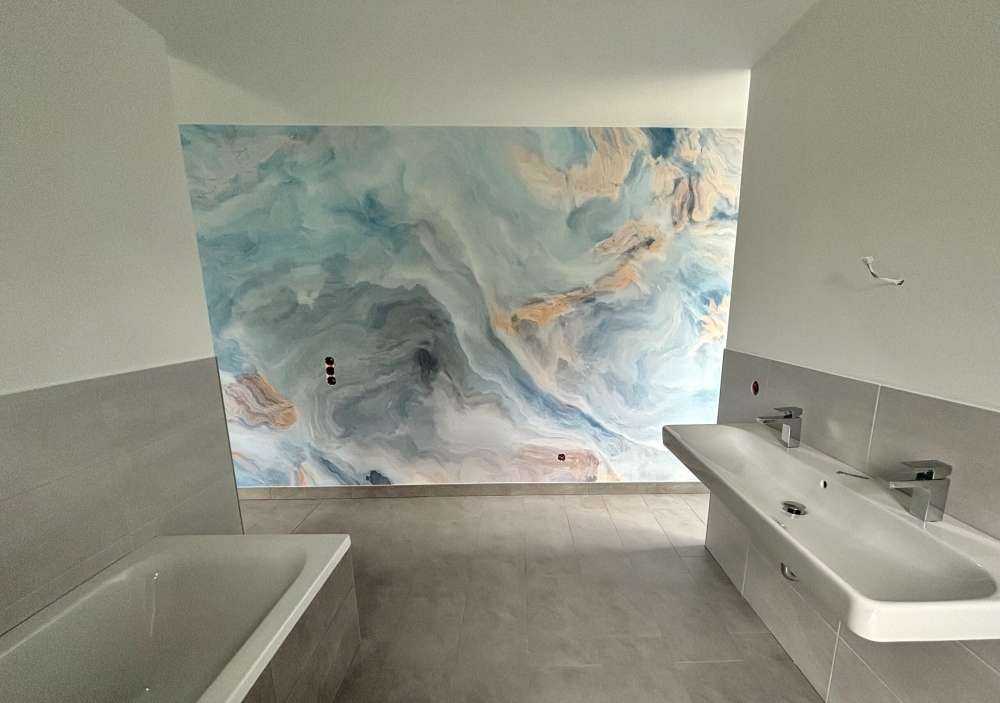 Blå marmor