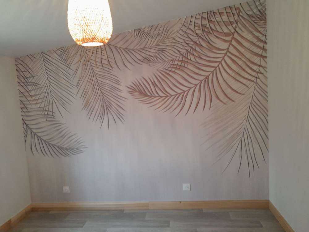 Beige färgade palmblad