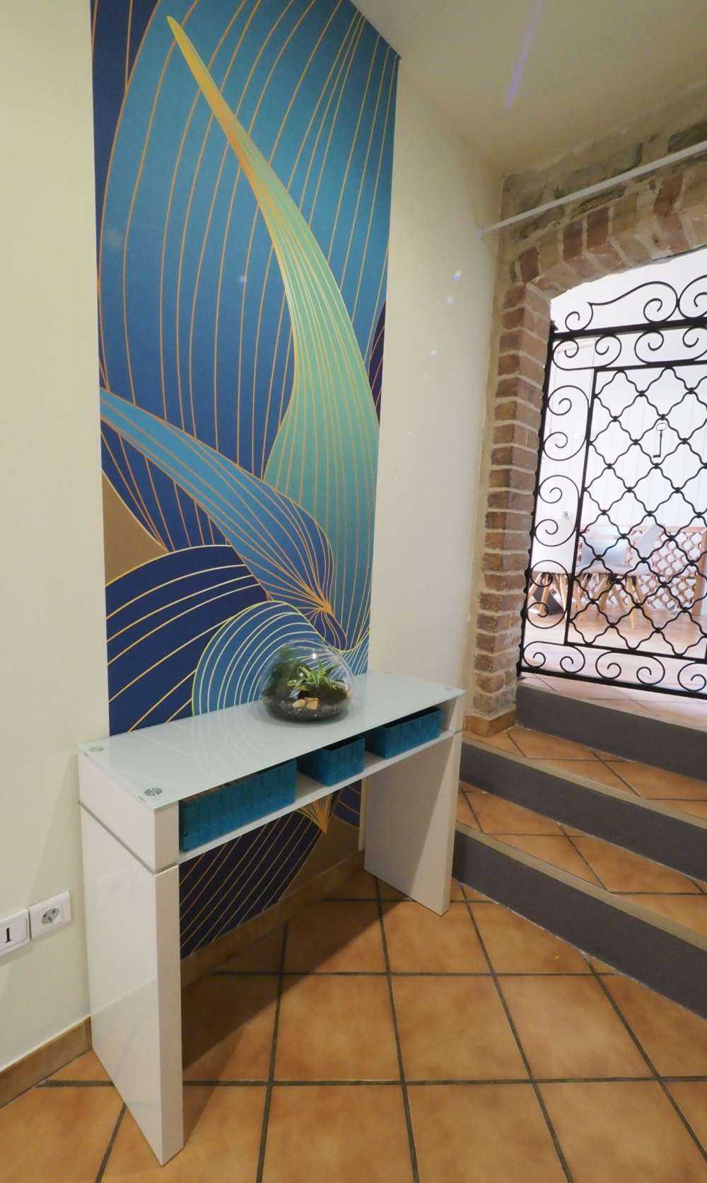 Blå og grønne blade