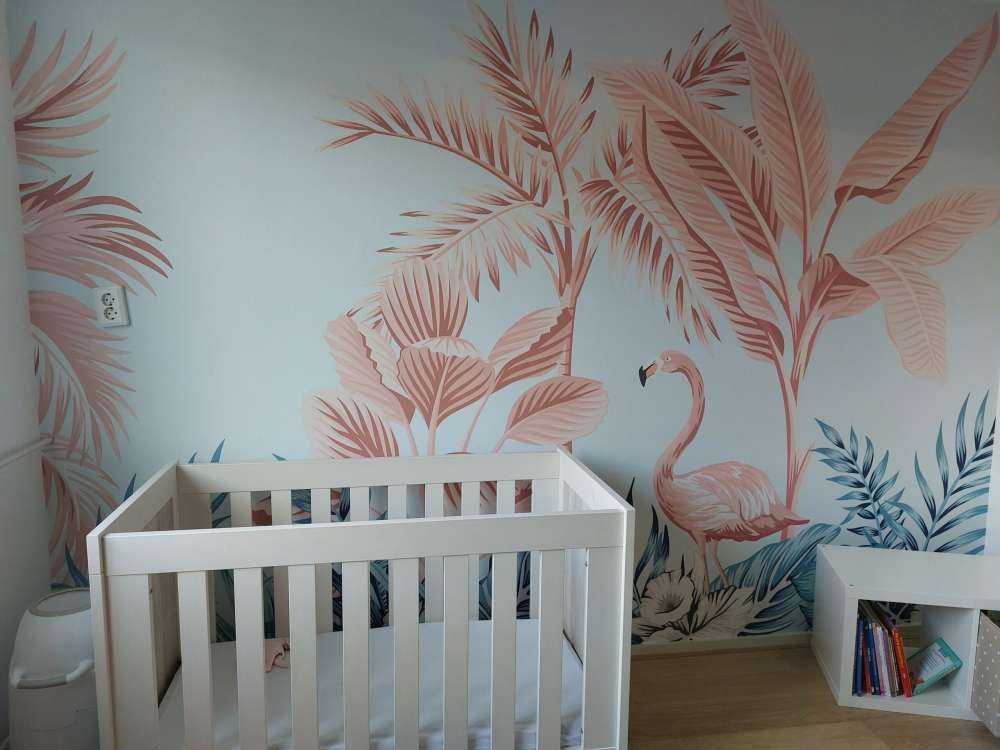 Rosa tropisk djungel