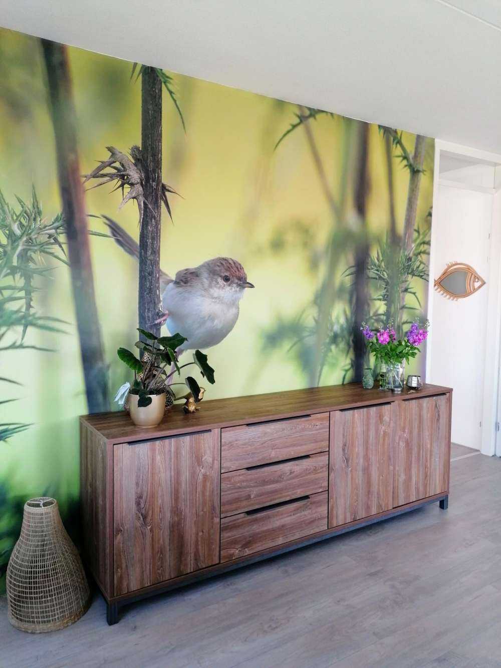 Fågel på en gren