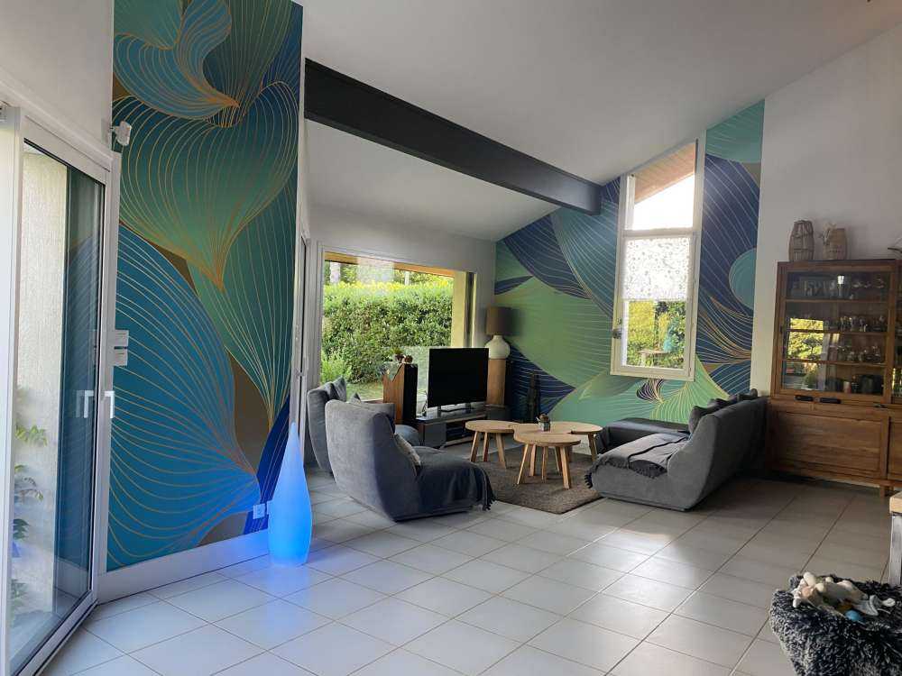 Blå og grønne blade