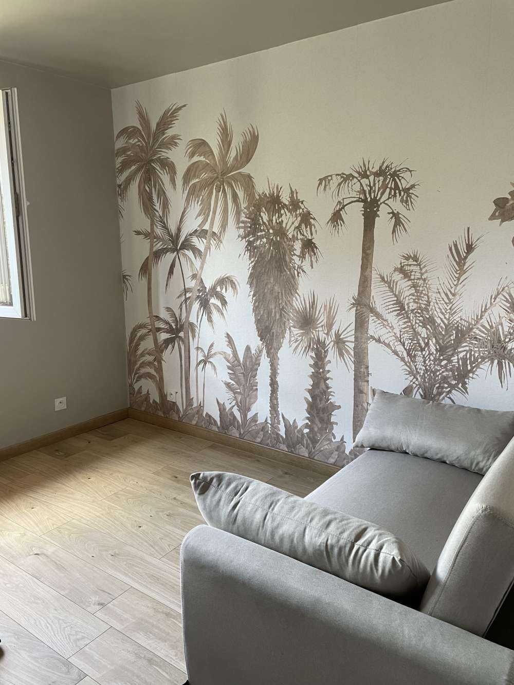 Jungle-tema i taupe