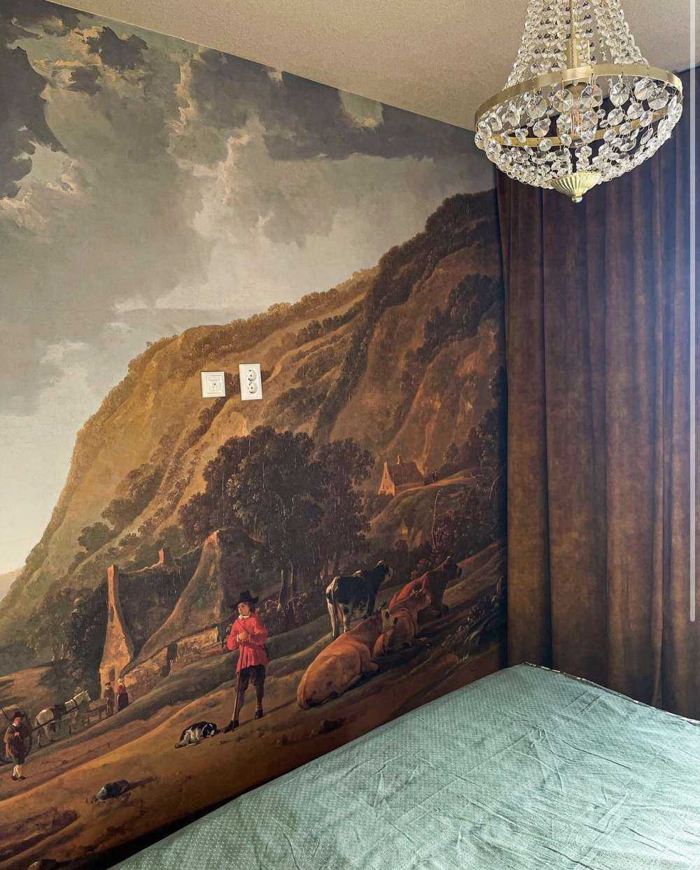 Elvelandskapp med ryttere