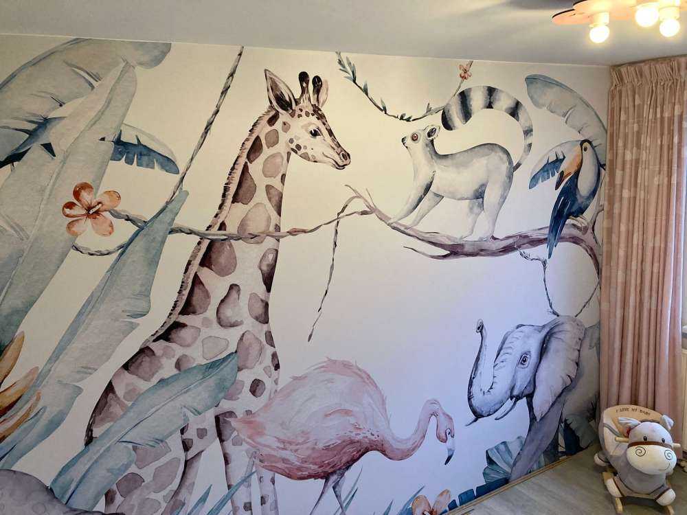 Akvarell afrikanska djur