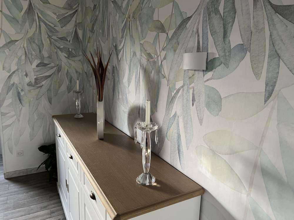 Pastell akvarell blader