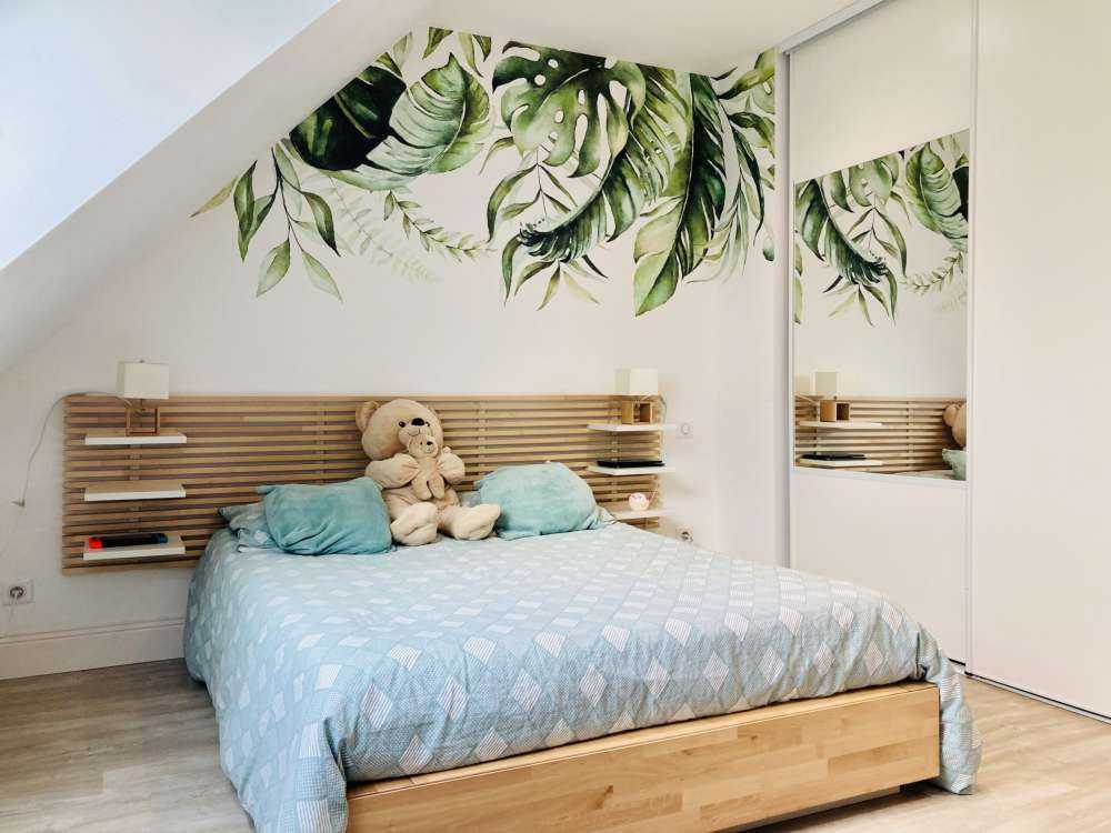 Tropiska akvarellblad