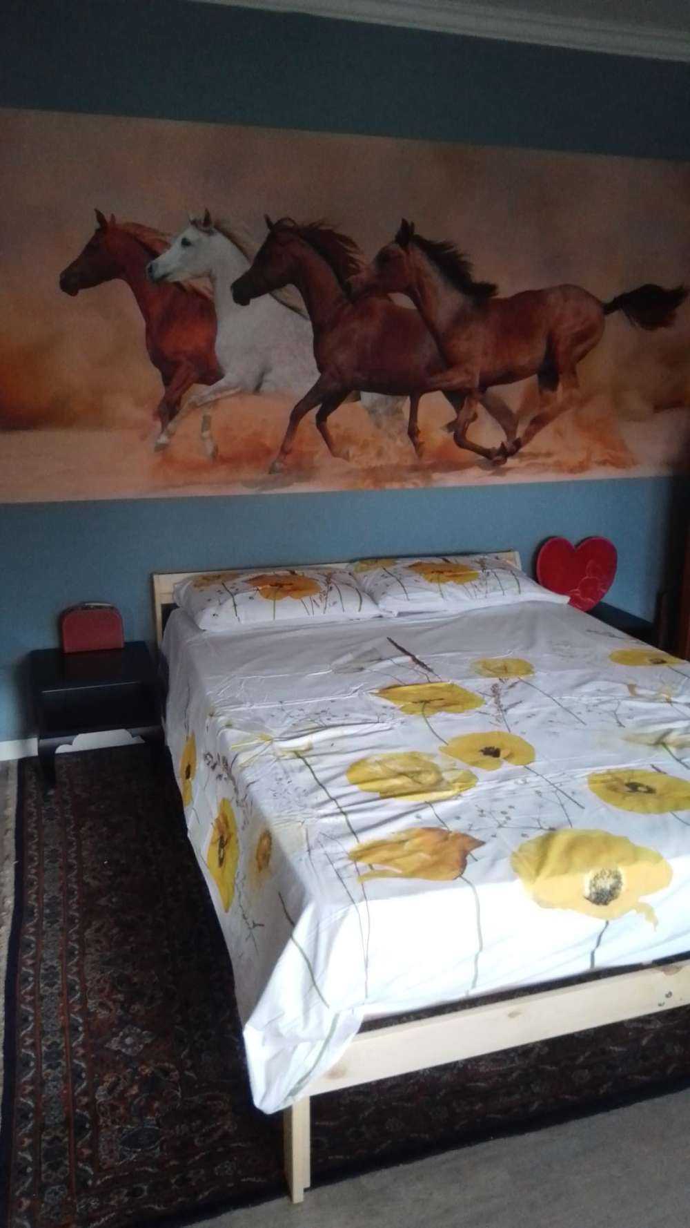 Galopperande hästar i en sandstorm