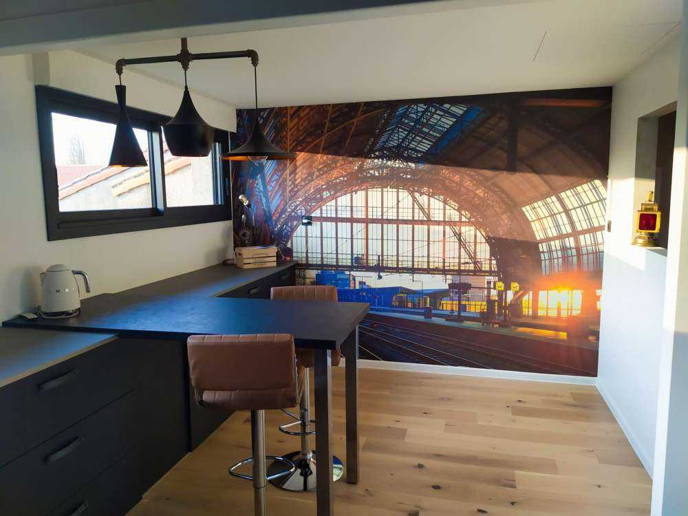 Soloppgang på stasjonen