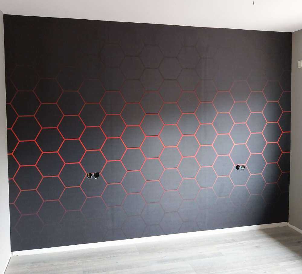 Rød Glødende hexagon