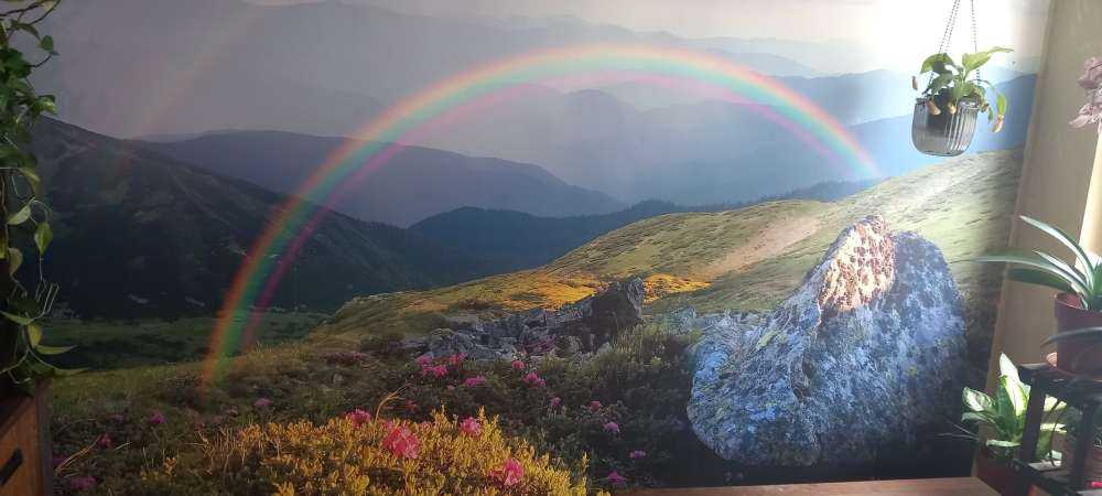 Landskab med blomster