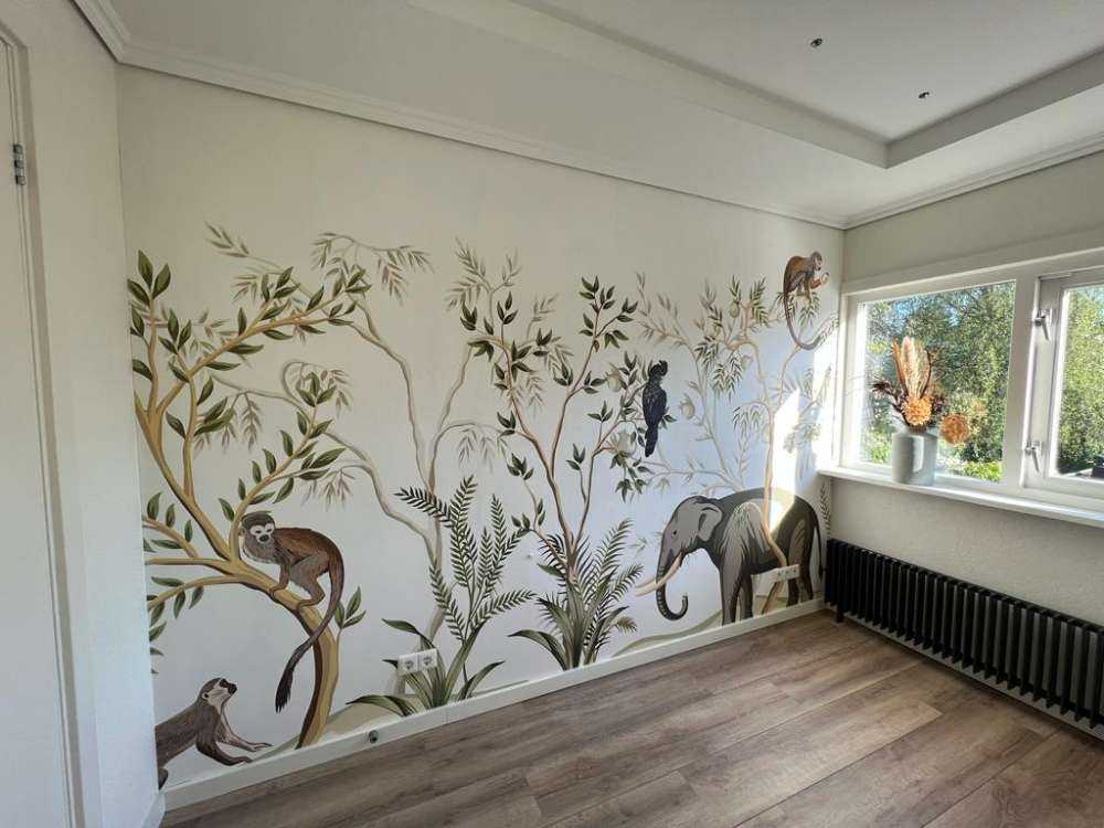 Tegnede dyrr i jungelen