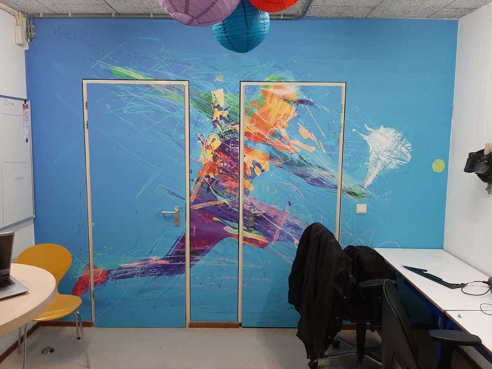 Illustrerad tennisspelare