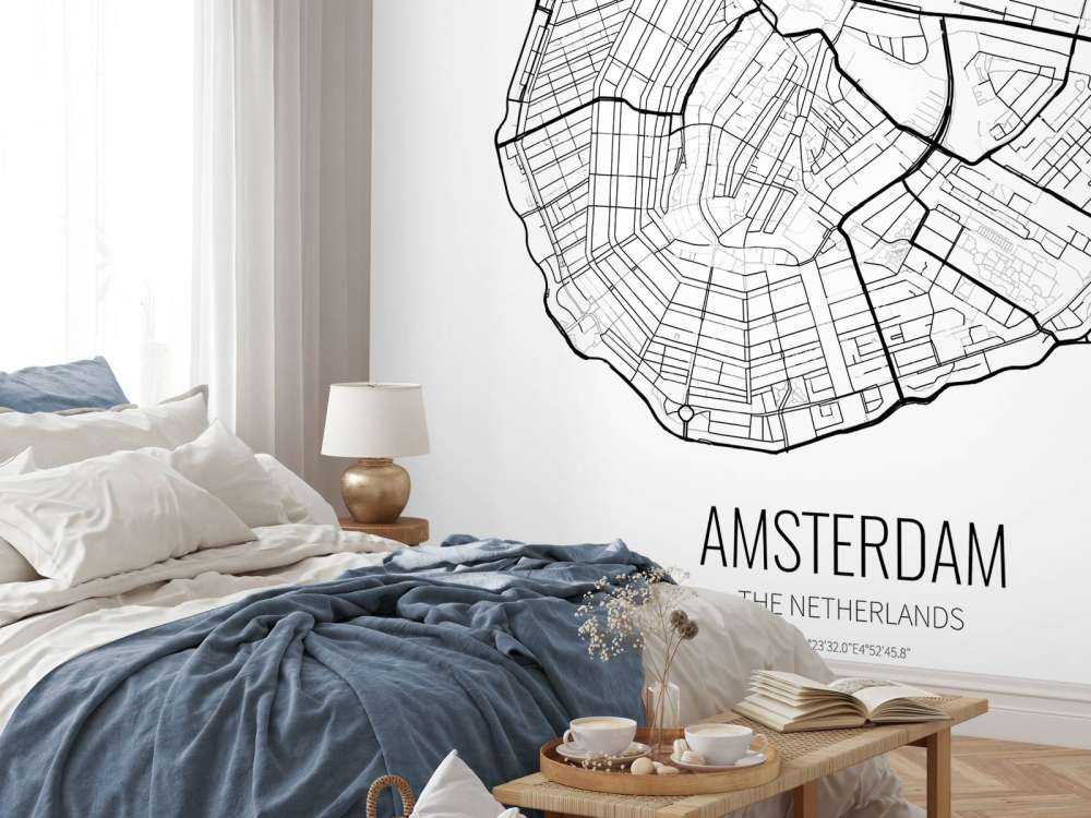 Unikt kort over Amsterdam