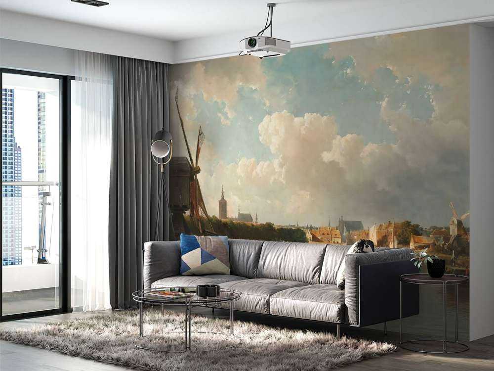 Udsigt over Haag fra Delft-kanalen i det syttende århundrøde