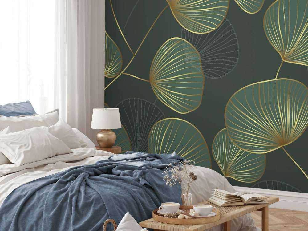 Dekorative blade med guld