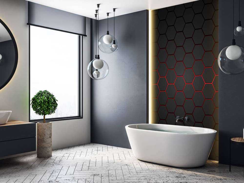 Røde glødende sekskanter