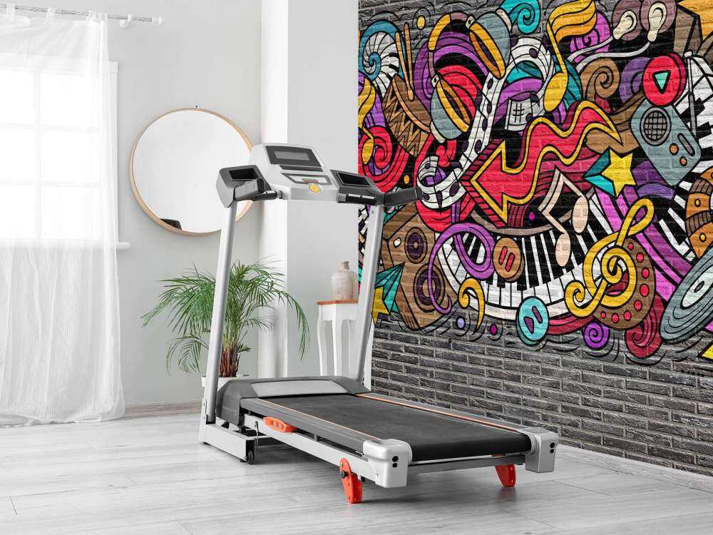 Musikgraffiti på mursten