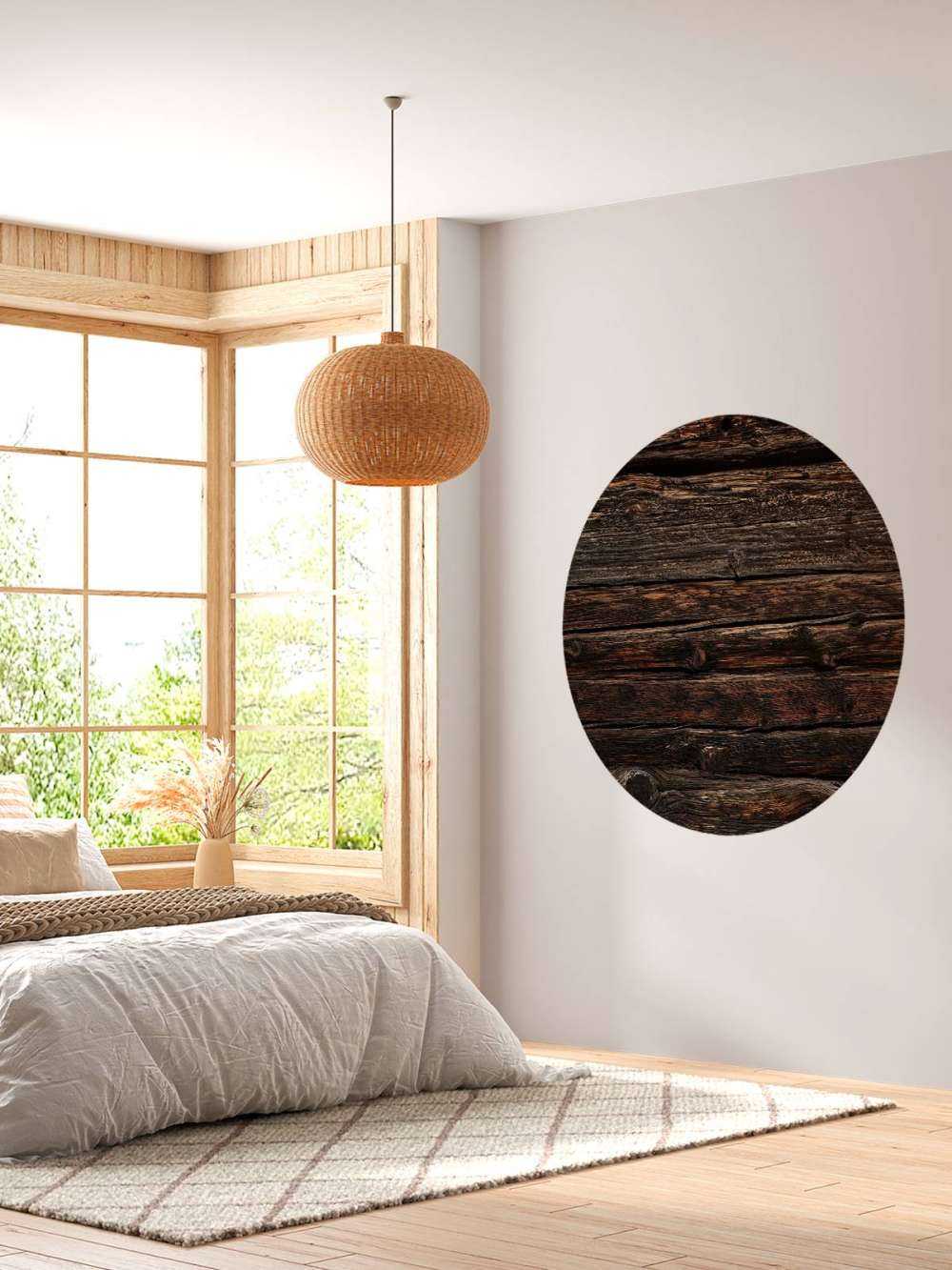 Mørkt gammelt vandret træ