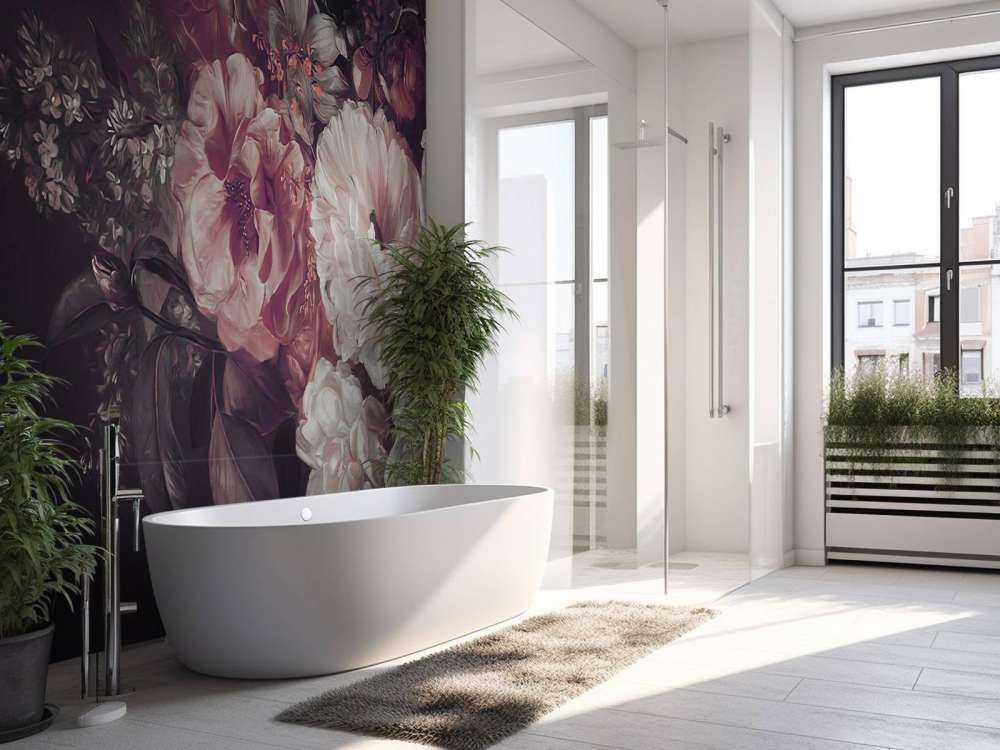 Bouquet med lilla rød