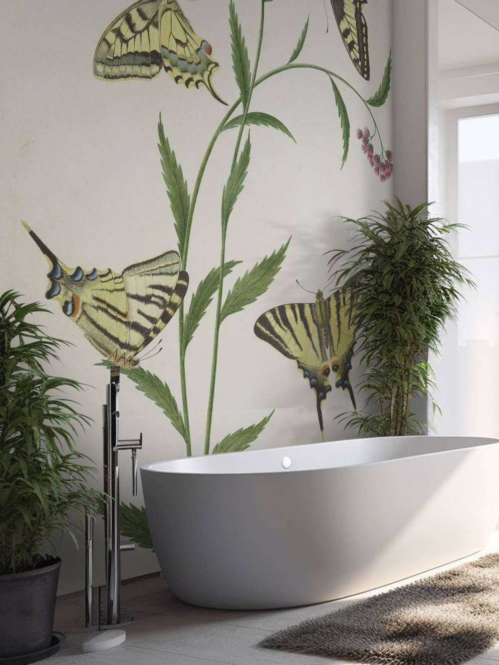 Fire sommerfugle på blomster, Paulus Knogh