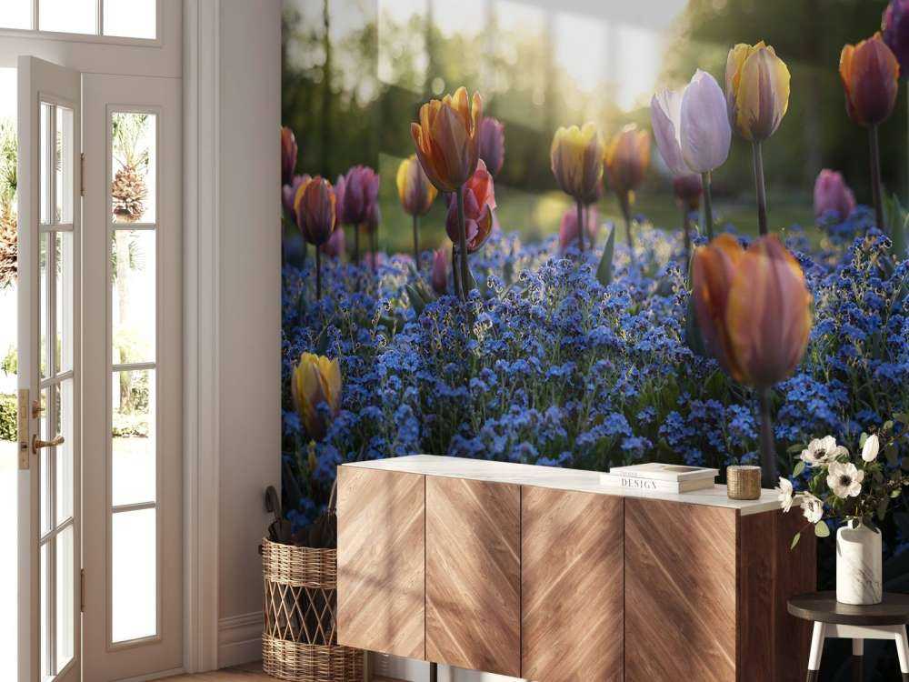 Munter tulipanfelt