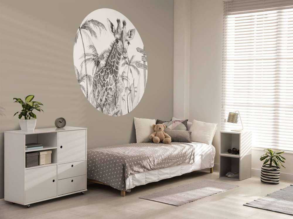 Baby-giraf i junglen beige