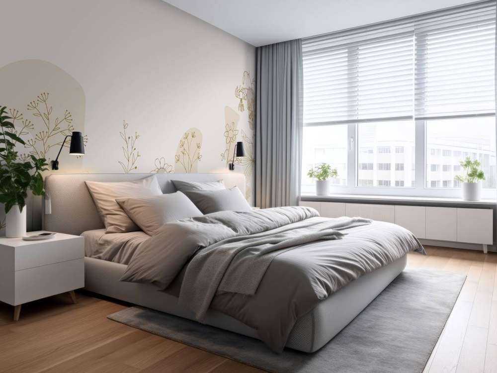 Blomstermark høj beige og naturfarver