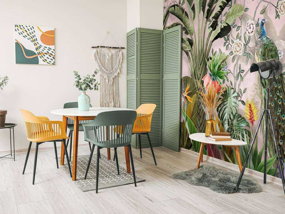 Påfugl i Tropisk Skønhed