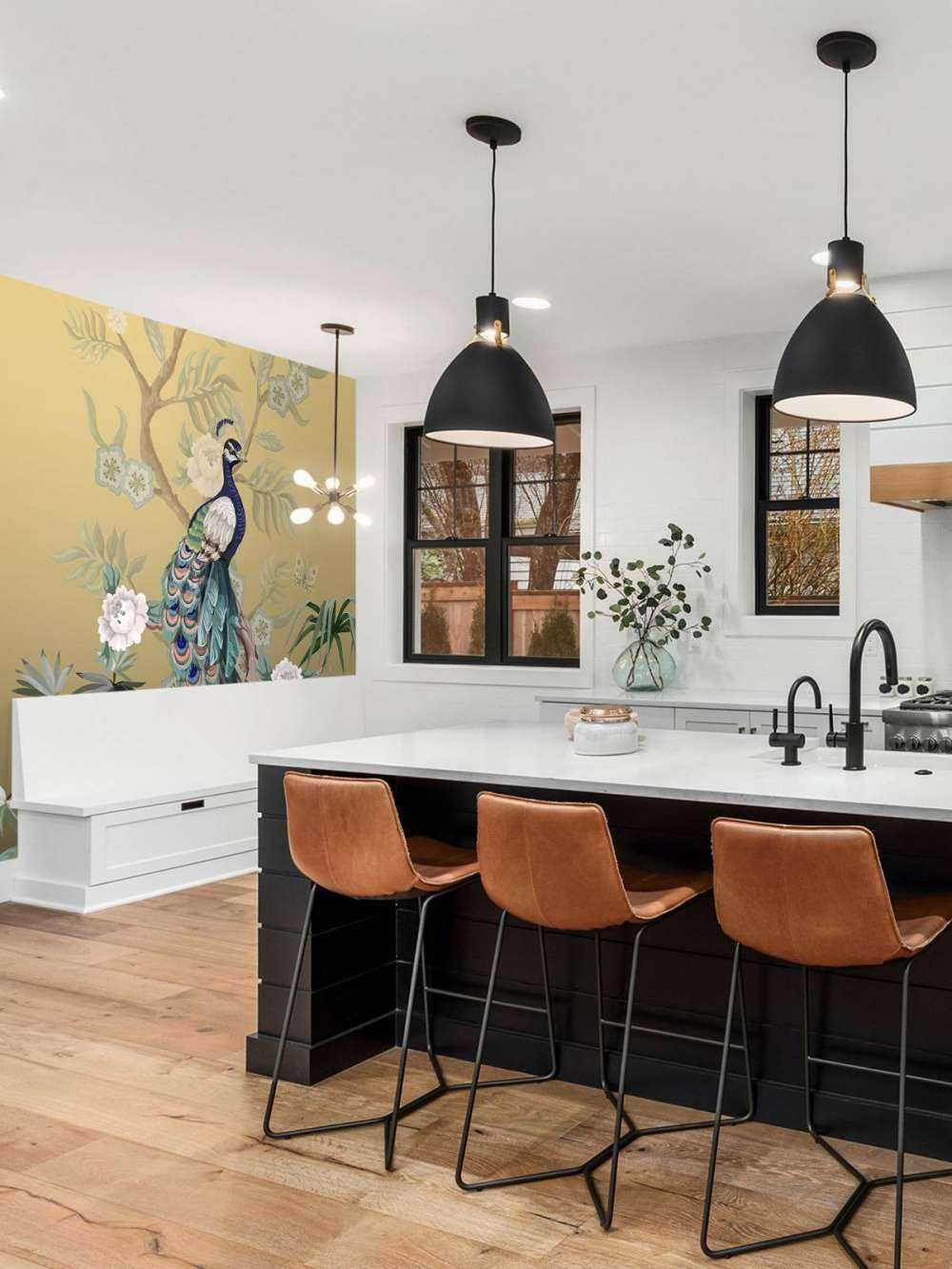 Påfugle og Pæoner - Guld