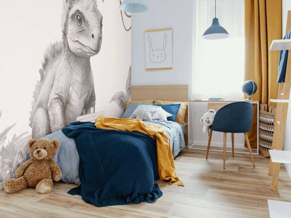 Baby ankylosaurus i den beige junglen