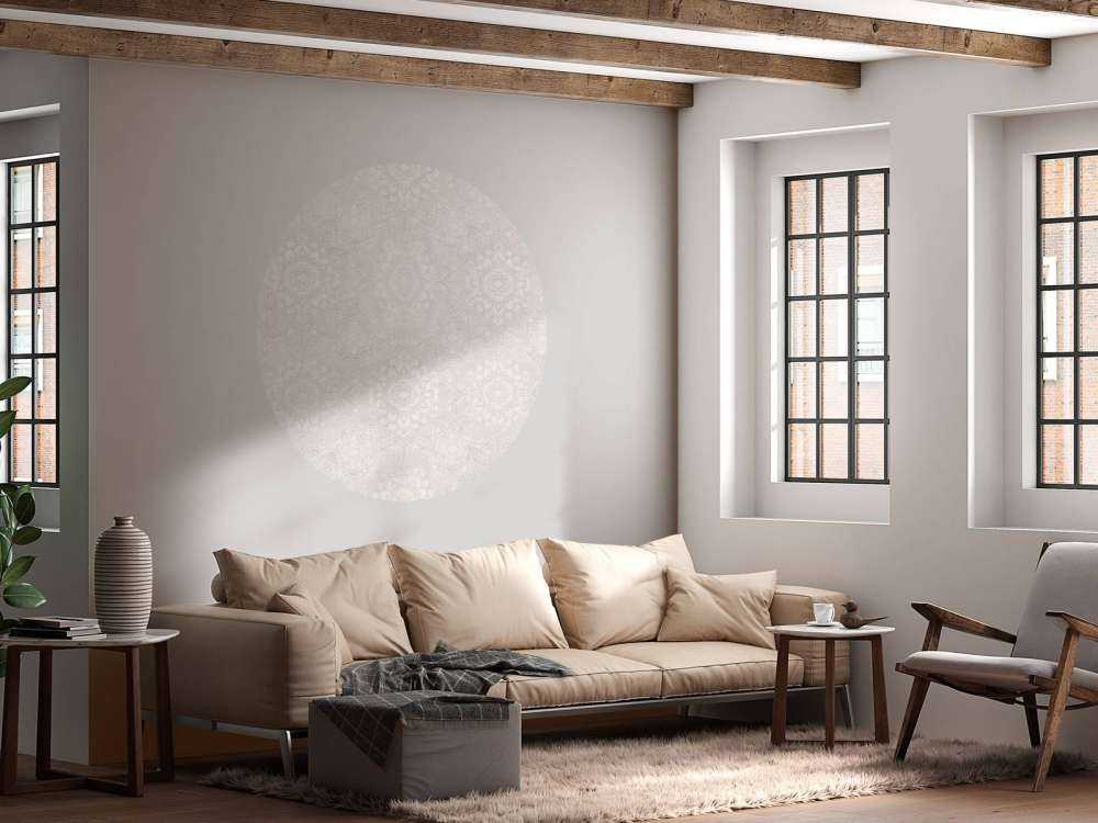 Boho Golden Mandala - neutral grå