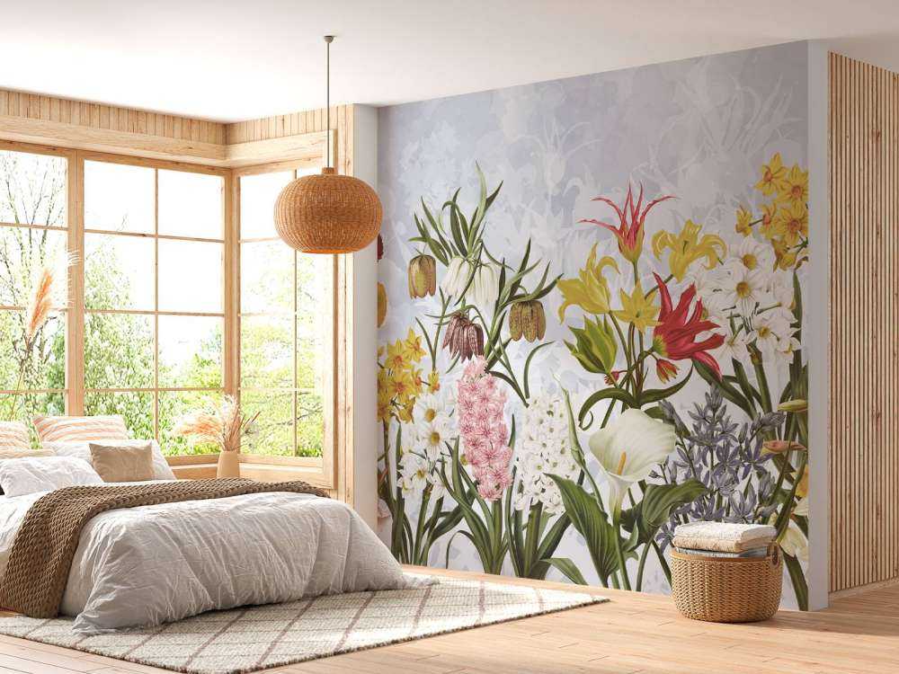 Forårsblomster - Skyet Himmelblå