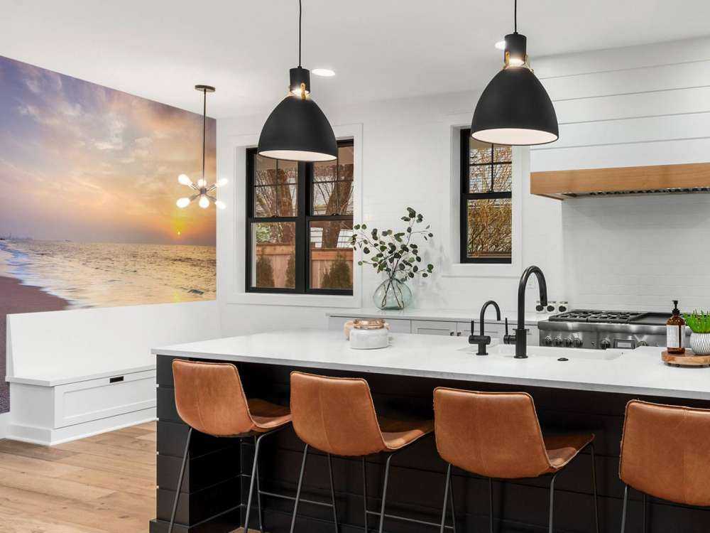 Evening view of beautiful beach in Israel