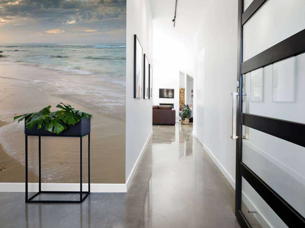 Sol nedgång stranden