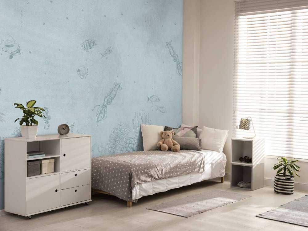 Bläckfiskar havsblå