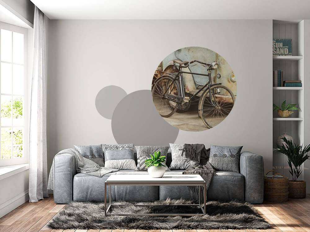 Retro gammal cykel med lastbil