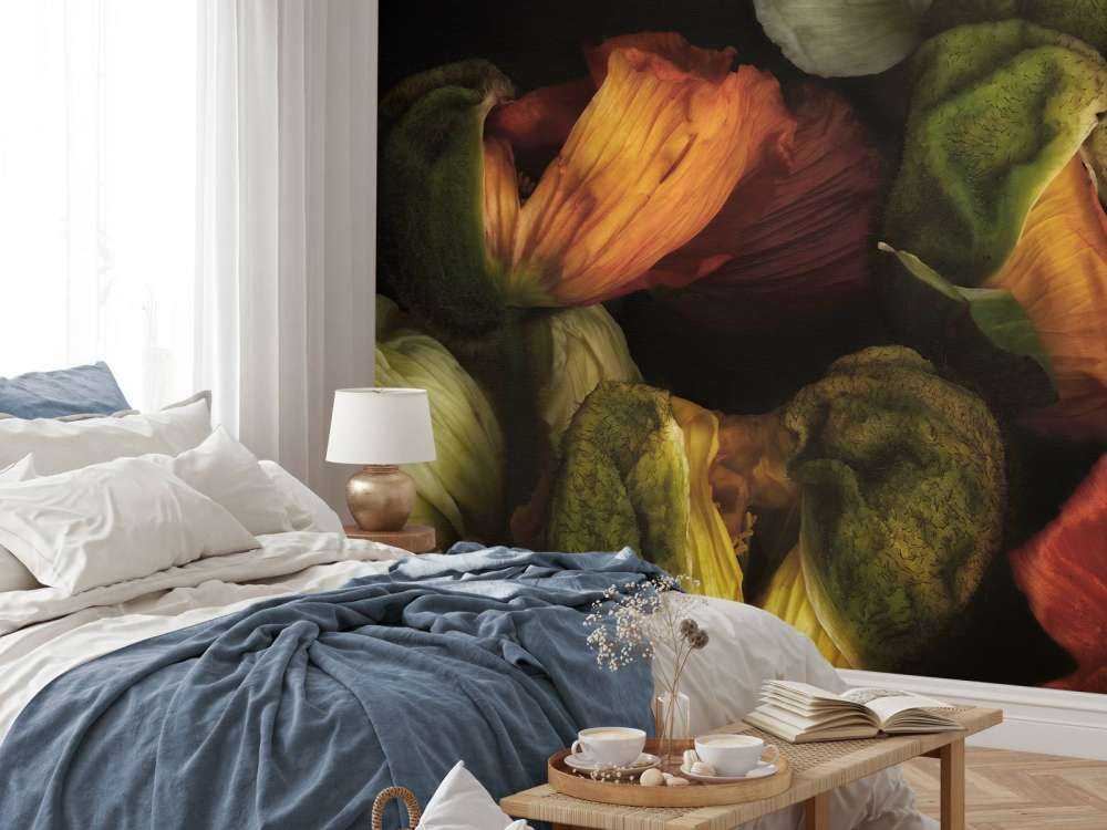 Sammansatta knoppande vallmoar