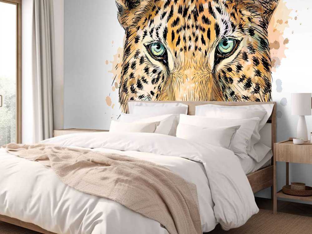 Leopard i akvarell