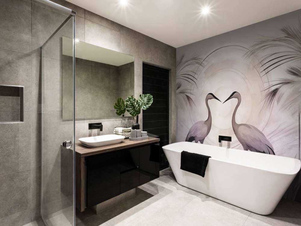 Kranar vid solnedgången grå