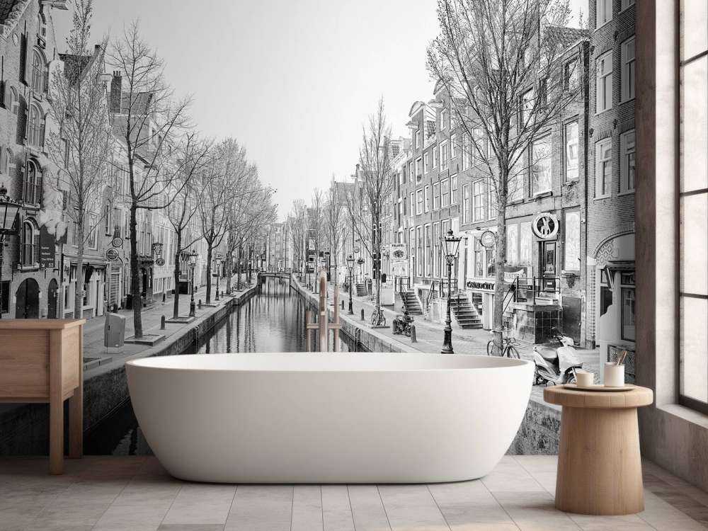 Amsterdam i svartvitt