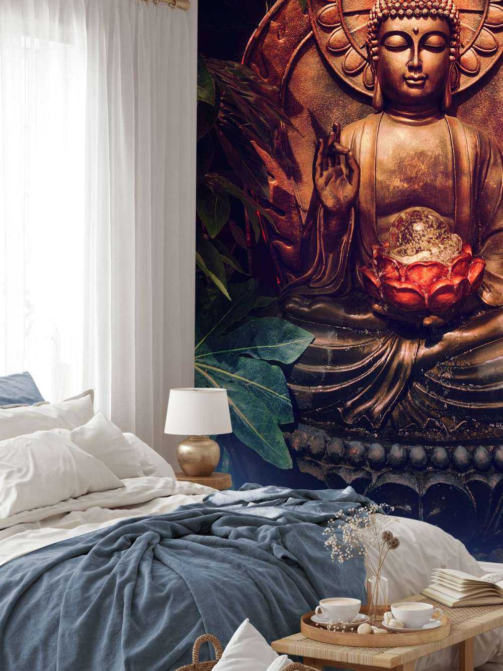 Buddha med löv