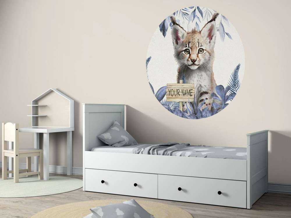 Lodjursunge i djungeln blå