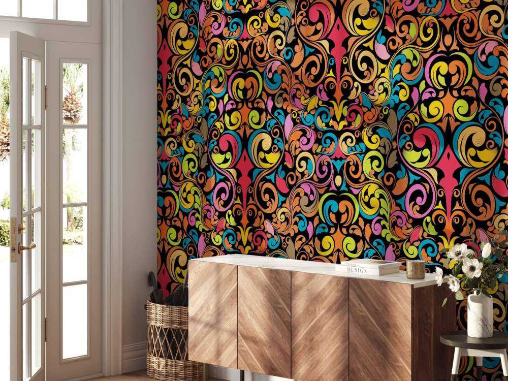 Abstrakte fargede figurer