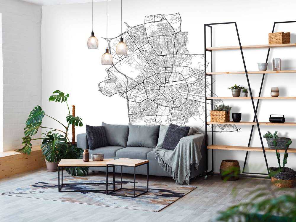 Kart over Eindhoven, hvitt